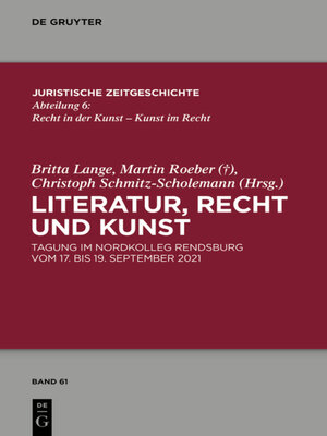cover image of Literatur, Recht und Kunst